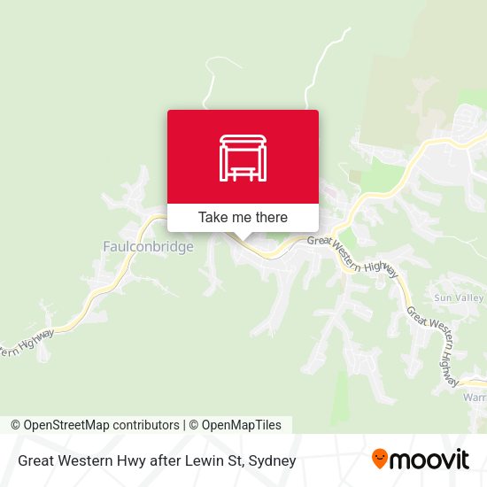 Great Western Hwy after Lewin St map