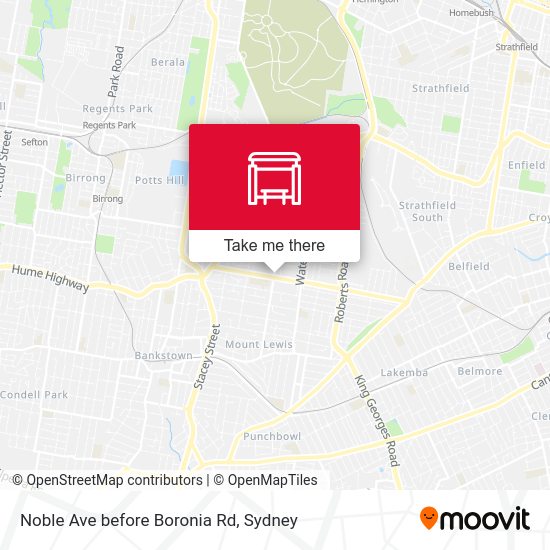 Noble Ave before Boronia Rd map