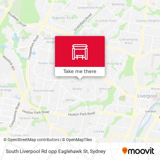South Liverpool Rd opp Eaglehawk St map