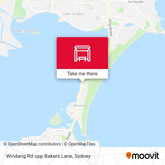 Windang Rd opp Bakers Lane map