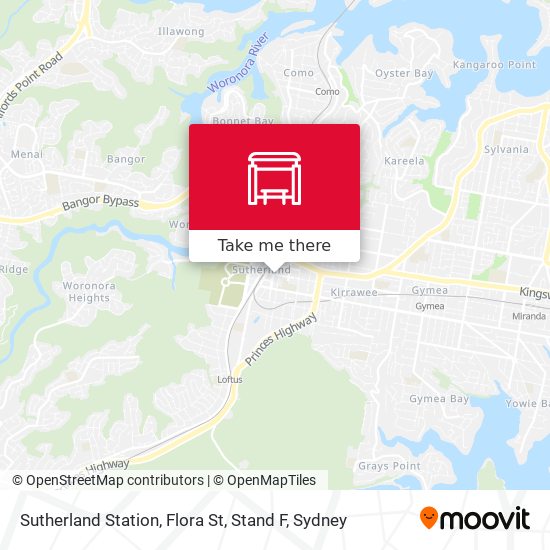 Sutherland Station, Flora St, Stand F map