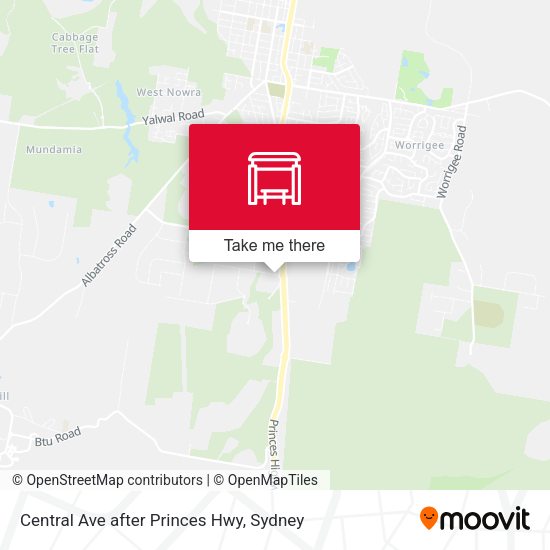 Central Ave after Princes Hwy map