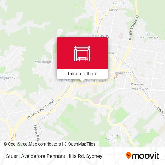 Stuart Ave before Pennant Hills Rd map