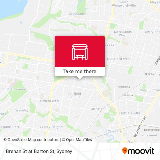 Brenan St at Barton St map