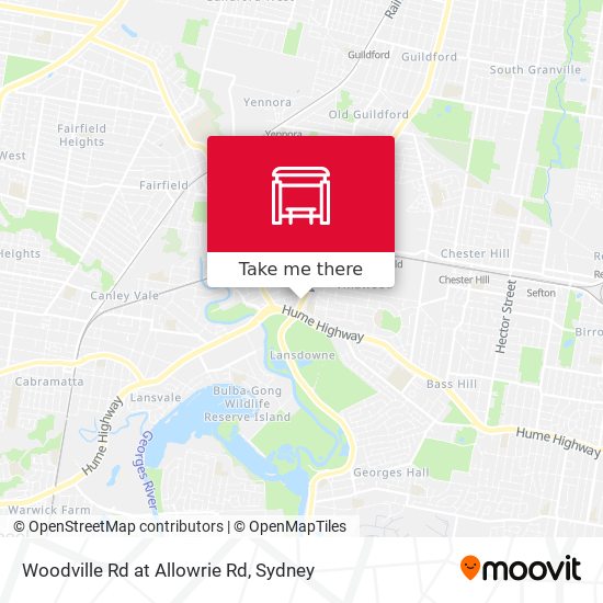 Woodville Rd at Allowrie Rd map