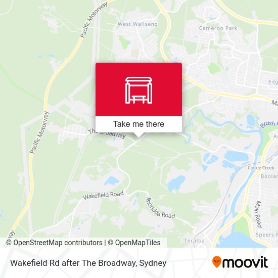 Wakefield Rd after The Broadway map