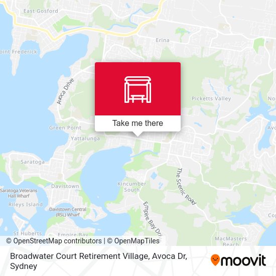 Broadwater Court Retirement Village, Avoca Dr map
