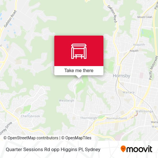 Quarter Sessions Rd opp Higgins Pl map