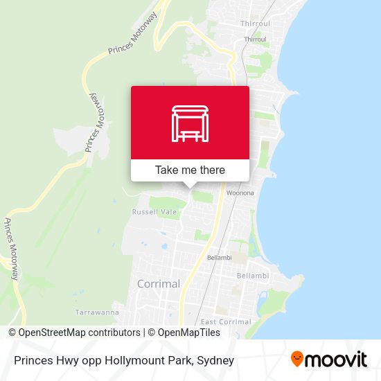 Princes Hwy opp Hollymount Park map
