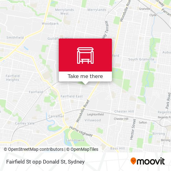 Fairfield St opp Donald St map