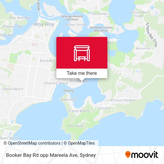 Booker Bay Rd opp Mareela Ave map