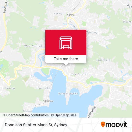 Donnison St after Mann St map