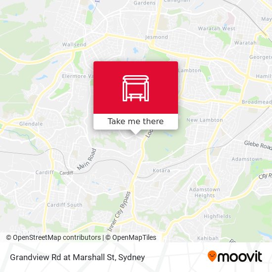 Grandview Rd at Marshall St map