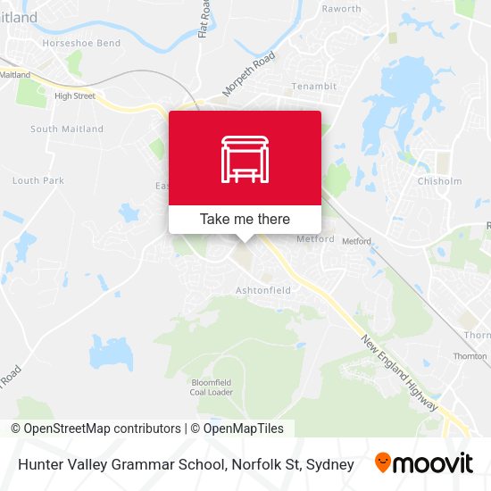Hunter Valley Grammar School, Norfolk St map