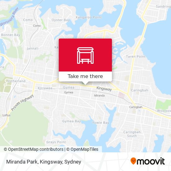 Miranda Park, Kingsway map