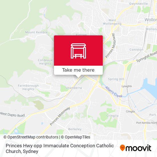 Mapa Princes Hwy opp Immaculate Conception Catholic Church