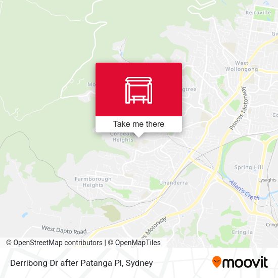 Derribong Dr after Patanga Pl map