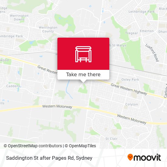 Saddington St after Pages Rd map