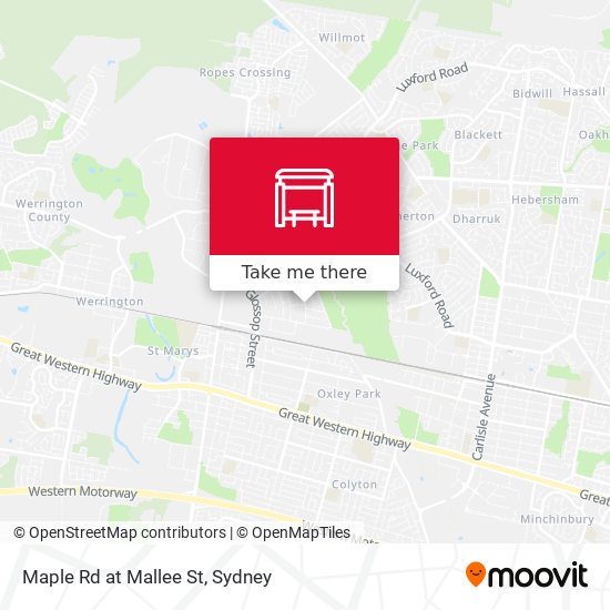 Maple Rd at Mallee St map