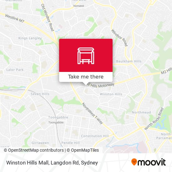 Mapa Winston Hills Mall, Langdon Rd