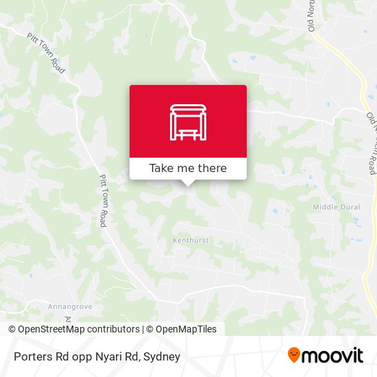Porters Rd opp Nyari Rd map