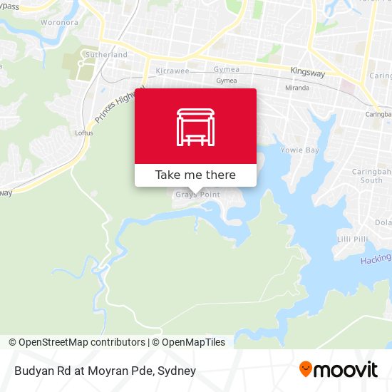 Budyan Rd at Moyran Pde map
