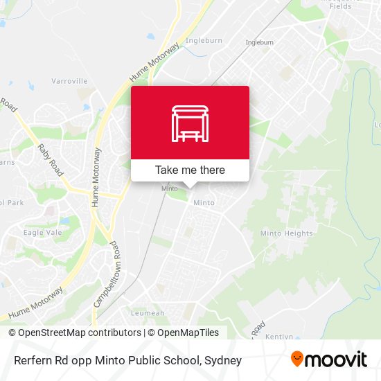 Rerfern Rd opp Minto Public School map