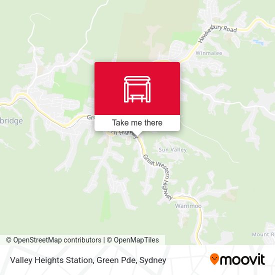 Valley Heights Station, Green Pde map