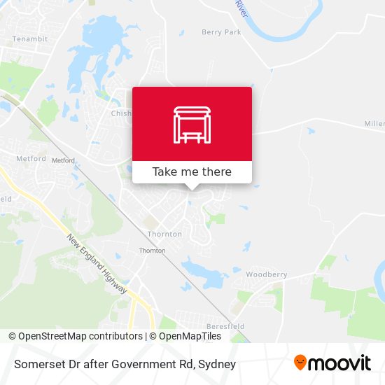 Somerset Dr after Government Rd map