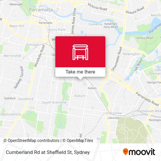 Cumberland Rd at Sheffield St map