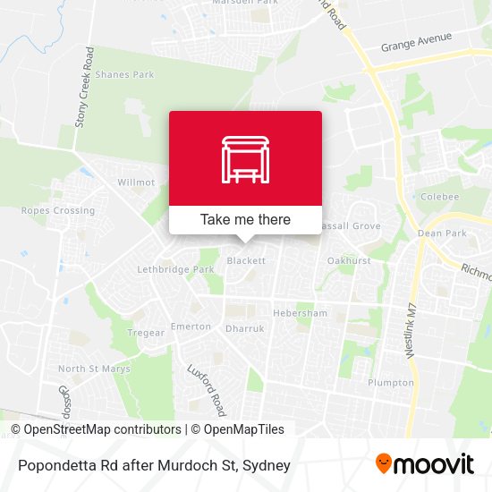 Popondetta Rd after Murdoch St map