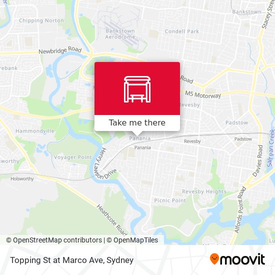 Topping St at Marco Ave map