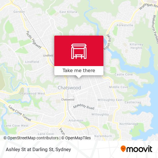 Ashley St at Darling St map