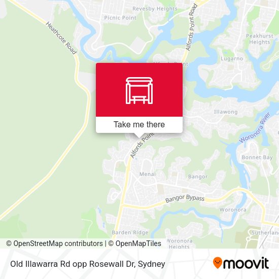 Old Illawarra Rd opp Rosewall Dr map