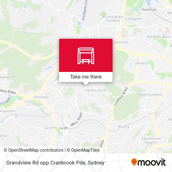 Grandview Rd opp Cranbrook Pde map