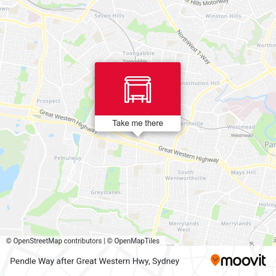 Pendle Way after Great Western Hwy map