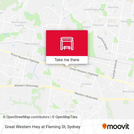 Great Western Hwy at Fleming St map