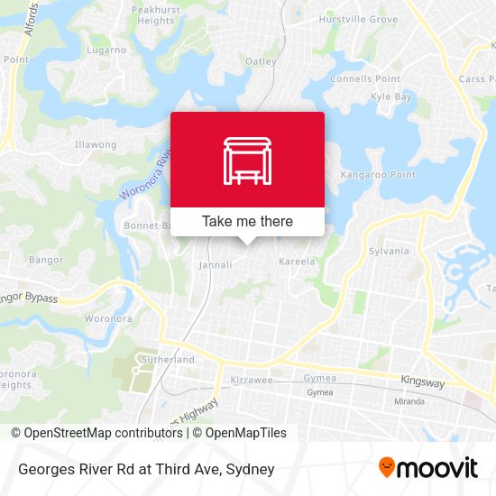Georges River Rd at Third Ave map