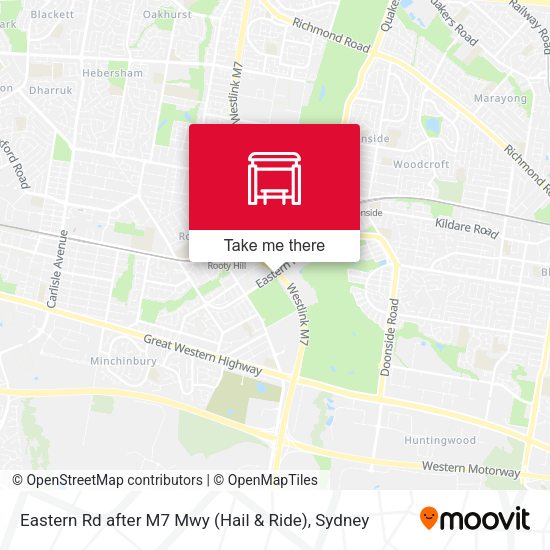Eastern Rd after M7 Mwy (Hail & Ride) map
