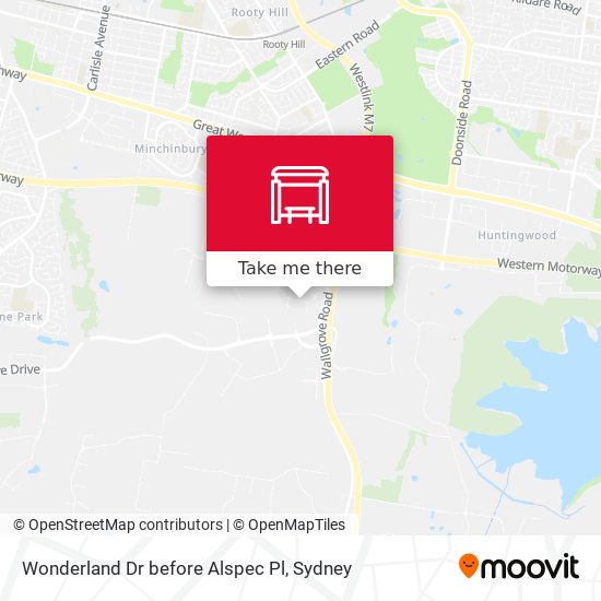 Wonderland Dr before Alspec Pl map