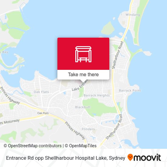 Entrance Rd opp Shellharbour Hospital Lake map