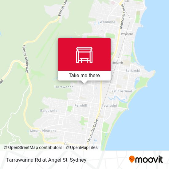 Tarrawanna Rd at Angel St map