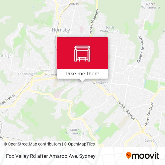 Fox Valley Rd after Amaroo Ave map