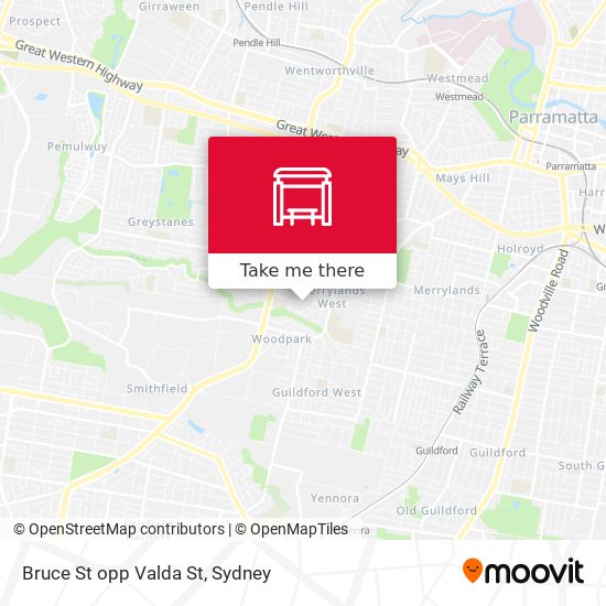 Bruce St opp Valda St map