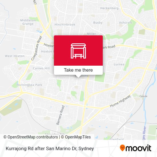Kurrajong Rd after San Marino Dr map