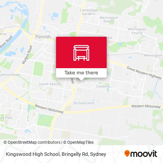 Kingswood High School, Bringelly Rd map