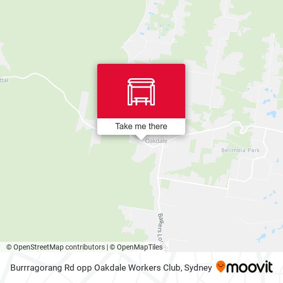 Burrragorang Rd opp Oakdale Workers Club map