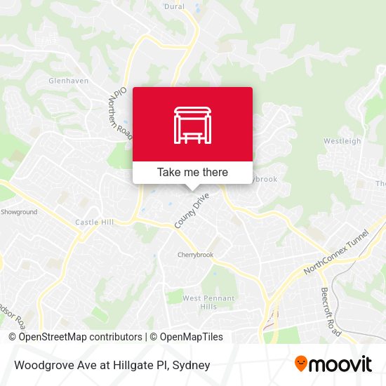 Woodgrove Ave at Hillgate Pl map
