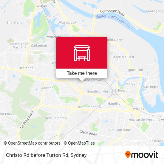 Christo Rd before Turton Rd map