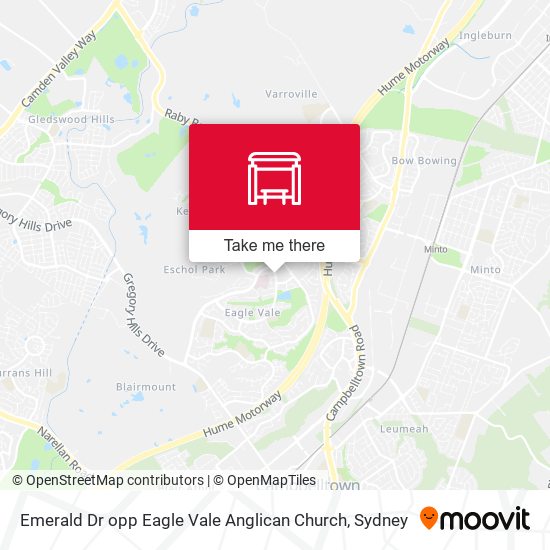 Emerald Dr opp Eagle Vale Anglican Church map